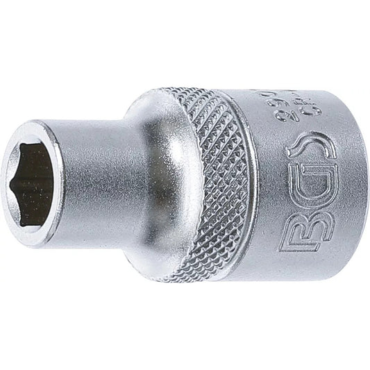 BGS - Steckschlüssel-Einsatz Sechskant | Antrieb Innenvierkant 12,5 mm (1/2") | SW 9 mm - 2909