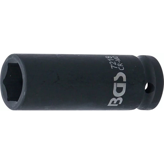 BGS - Kraft-Steckschlüssel-Einsatz Sechskant, tief | Antrieb Innenvierkant 12,5 mm (1/2") | SW 18 mm - 7218