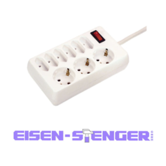 as - Schwabe - Steckdosenleiste 6+3 mit Schalter - 39011